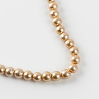 Бусины из стекла, набор 78 шт., размер 1 шт. — 10 мм, цвет золотой Бусины из стекла, набор 78 шт., размер 1 шт. — 10 мм, цвет золотой