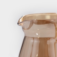 Турка стеклянная &laquo;Искра&raquo;, 450 мл, 18&times;9&times;10 см, цвет золотой