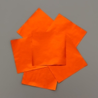 Фольга для конфет 10*10см 100шт., оранжевая Фольга для конфет 10*10см 100шт., оранжевая
