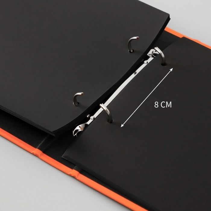 Фотоальбом 25 листов (уголки+кольца) "Звезда" тиснение 19х27х3 см