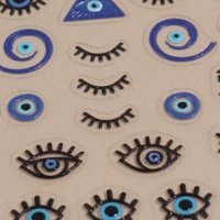 Наклейки для ногтей &laquo;Взгляд&raquo;, объёмные, разноцветные