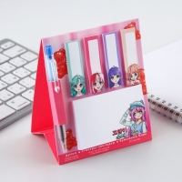 Подарочный набор стикера-закладки и ручка &laquo;Аниме&raquo;, 20 л в блоке