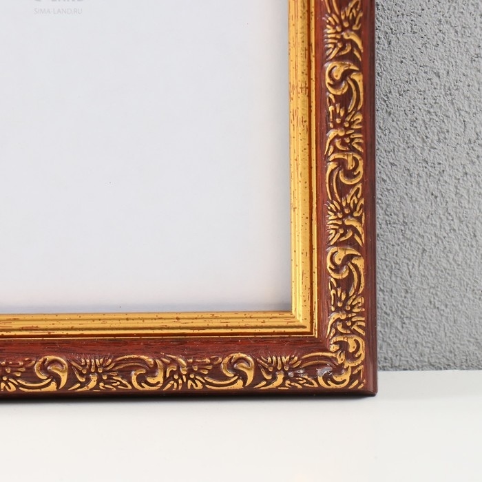 Фоторамка пластик Фоторамка пластик "Винтаж" 40х60 см, красное дерево