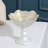 Конфетница &laquo;Античная роза&raquo;, d=15 см, цвет золотой