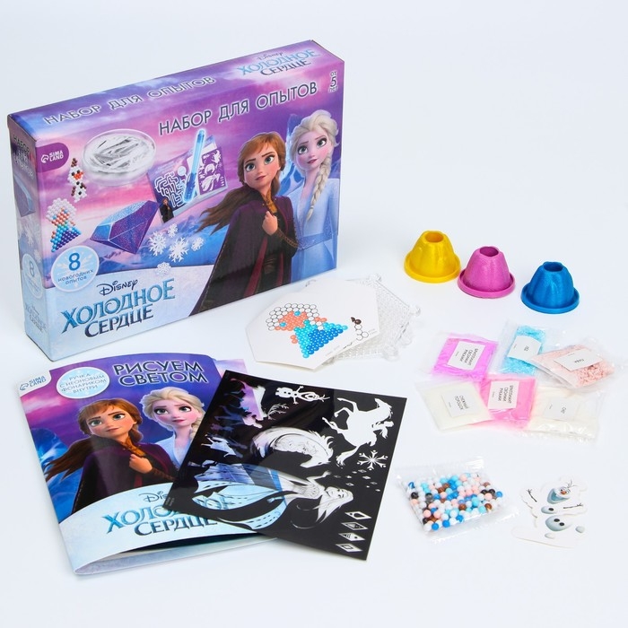 Большой набор опытов 8 в 1 &laquo;Холодное сердце&raquo;, 8 новогодних опытов