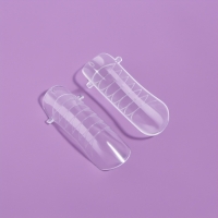 Верхние формы для наращивания в контейнере, D-изгиб, 120 шт, цвет прозрачный