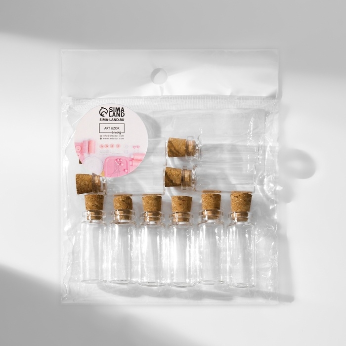 Баночки для хранения бисера, d = 1,2 × 3 см, 10 шт Баночки для хранения бисера, d = 1,2 × 3 см, 10 шт