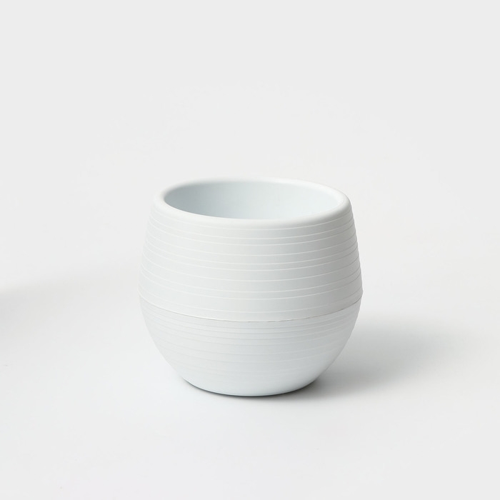 Горшок для цветов с поддоном &laquo;Япония&raquo;, 450 мл, d=12 см, h=10 см, цвет белый
