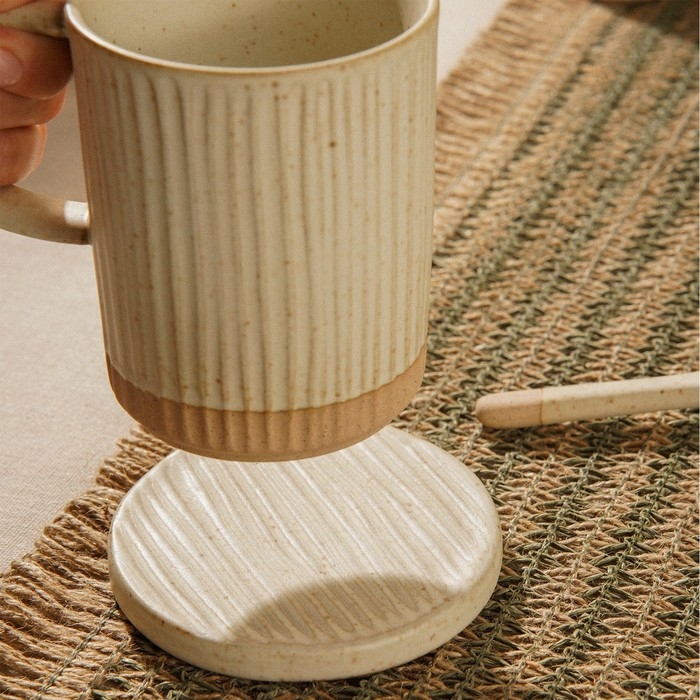 Набор подставок под горячее SL Home &laquo;Виенто&raquo;, d=10 см, цвет бежевый