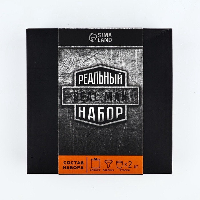 Подарочный набор MODE FORREST &laquo;REAL MAN&raquo;: фляжка 240 мл, стопки 30 мл х 2 шт, воронка