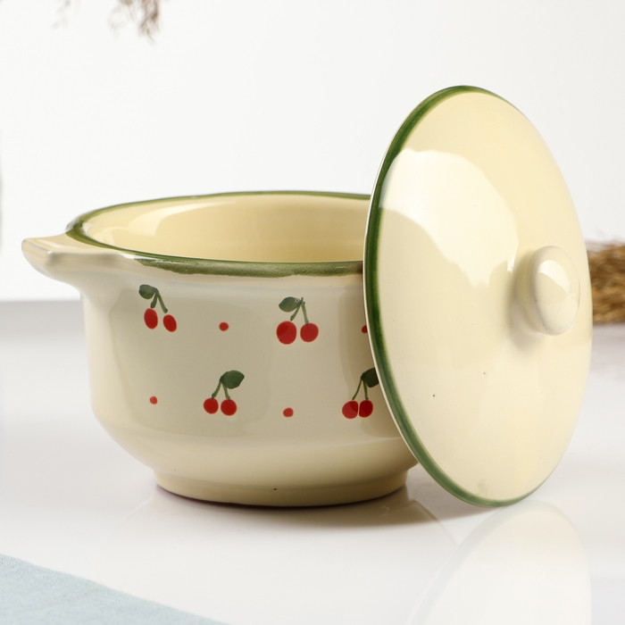 Бульонница с крышкой Бульонница с крышкой "Псковская" 0,5л / 11,5х13см, кантри