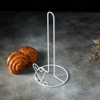 Держатель для бумажных полотенец Доляна «Сердце», 13,5×13,5×28 см, цвет белый Держатель для бумажных полотенец Доляна «Сердце», 13,5×13,5×28 см, цвет белый