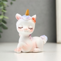 Сувенир полистоун "Милые единороги" набор 2 шт 7х4х8, 7х4х8 см