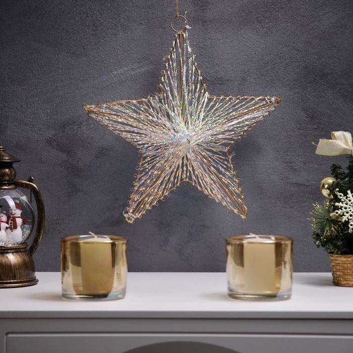 Светодиодная фигура «Звезда» 30х30х6 см, 20 LED, батарейки AAx2 (не в комплекте), свечение теплое белое Светодиодная фигура «Звезда» 30х30х6 см, 20 LED, батарейки AAx2 (не в комплекте), свечение теплое белое