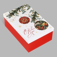 Набор подарочных коробок 6 в 1 &laquo;Новогодние шары&raquo;, 20 х 12.5 х 7.5 &ndash; 32.5 х 20 х 12.5 см, Новый год