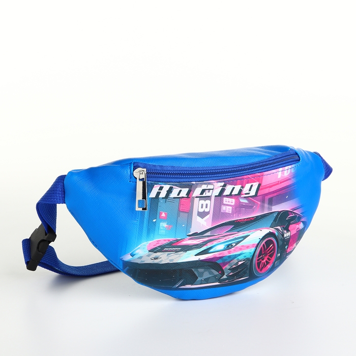 Сумка поясная детская на молнии, цвет синий Сумка поясная детская на молнии, цвет синий