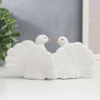 Сувенир керамика под фарфор 2 голубка 15*7,5*7 см, стразы