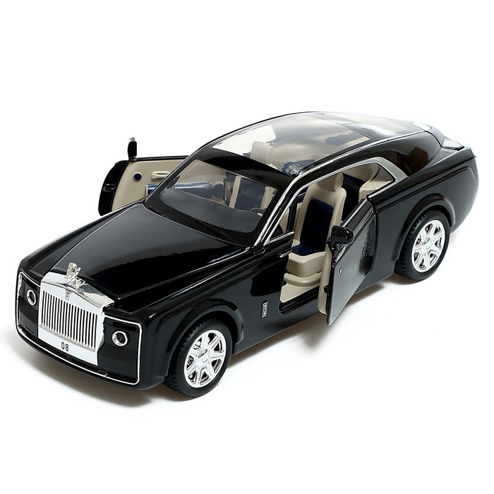 Машина металлическая «Купе», 1:24, открываются двери, капот, багажник, инерция, цвет чёрный Машина металлическая «Купе», 1:24, открываются двери, капот, багажник, инерция, цвет чёрный