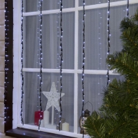 Гирлянда &laquo;Водопад&raquo; 2 &times; 1.5 м, IP44, УМС, тёмная нить, 400 LED, свечение белое, 8 режимов, 220 В