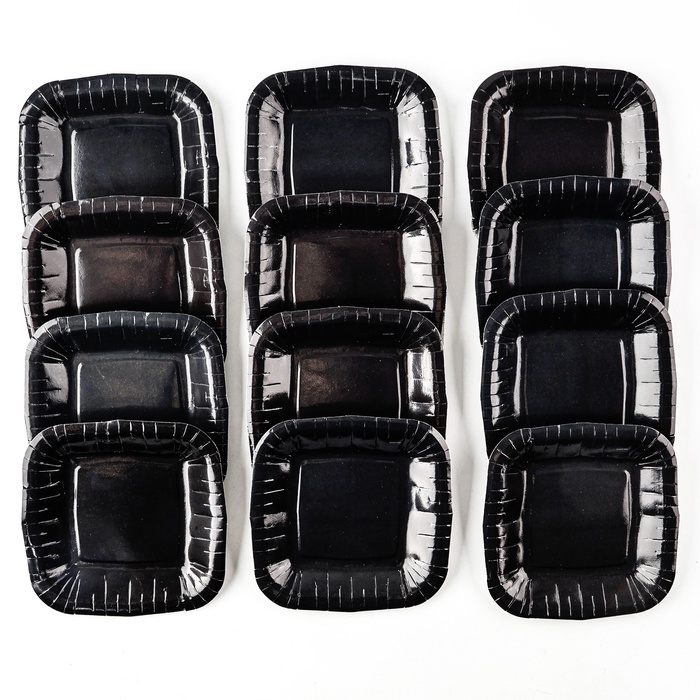 Набор посуды одноразовый «Чёрный», 12 стаканов, 12 тарелок Набор посуды одноразовый «Чёрный», 12 стаканов, 12 тарелок