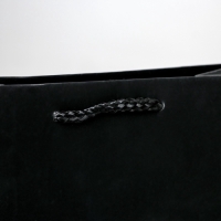 Пакет подарочный ламинированный, упаковка, &laquo;Чёрный&raquo;, MS 18 х 23 х 8 см