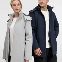 Куртка-парка унисекс Sfera, светло-серая, размер S