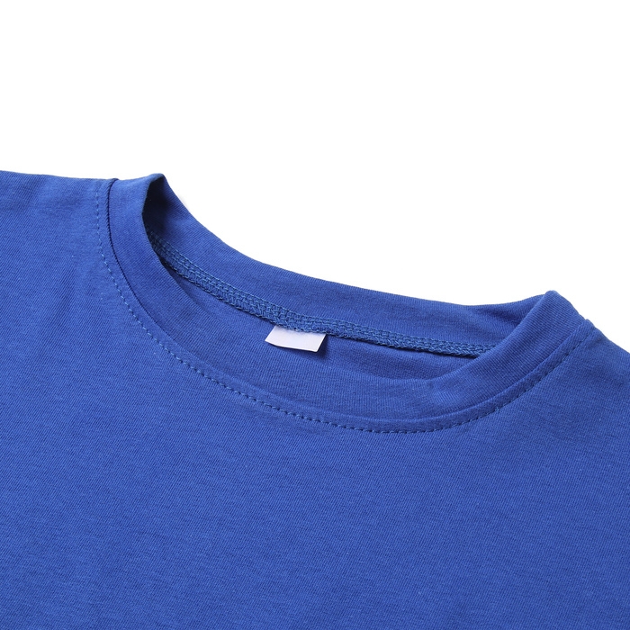Футболка детская со спущенным плечом, цвет синий, рост 104 см Футболка детская со спущенным плечом, цвет синий, рост 104 см