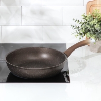 Сковорода, d=26 см, пластиковая ручка, антипригарное покрытие, цвет кофейный мрамор Сковорода, d=26 см, пластиковая ручка, антипригарное покрытие, цвет кофейный мрамор