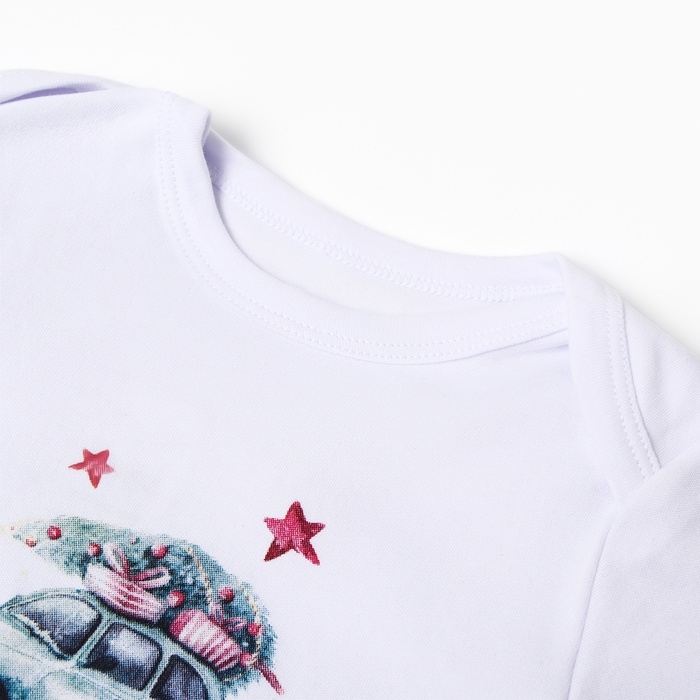 Боди детское MINAKU "New Year's cars", цвет белый, рост 62-68 см