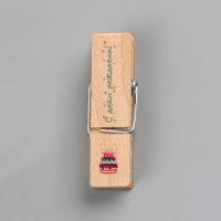 Декор для творчества дерево "Прищепка - С днём рождения!" набор 10 шт Декор для творчества дерево "Прищепка - С днём рождения!" набор 10 шт