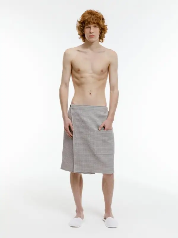 Банный набор Great Heat Therapy, мужской, светло-серый