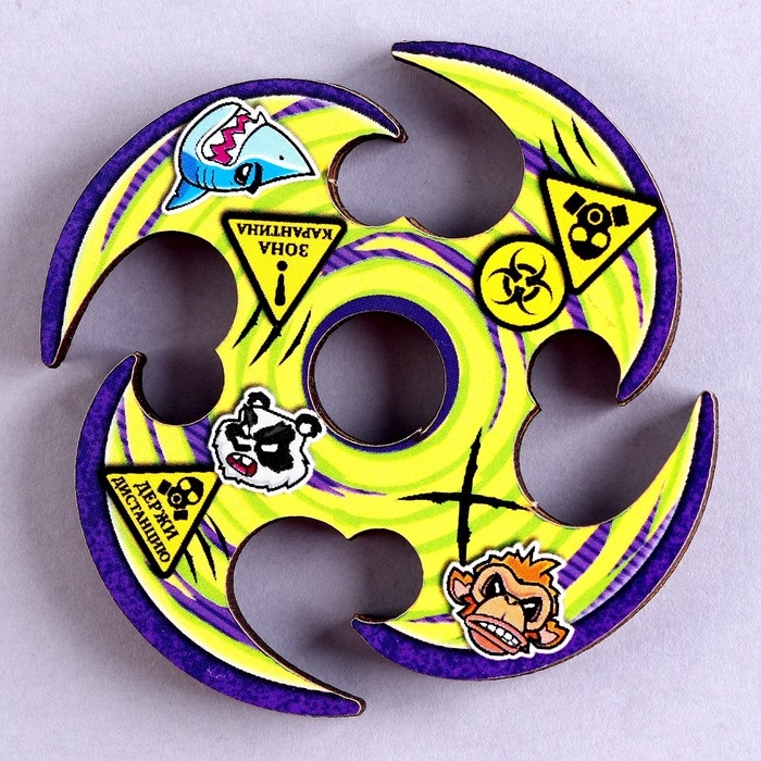 Деревянное оружие детское сувенирное &laquo;Сюрикен&raquo;, животные