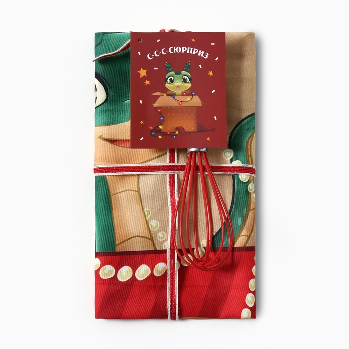 Набор подарочный Этель "Сюрприз": полотенце 40х70 см., венчик кух.