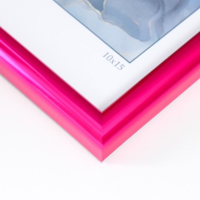 Фоторамка пластик Фоторамка пластик "Радуга" 10х15 см, пурпурный металлик
