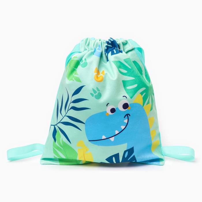 Сумка детская &laquo;Дино&raquo;, 35 &times; 30 см, цвет бирюзовый
