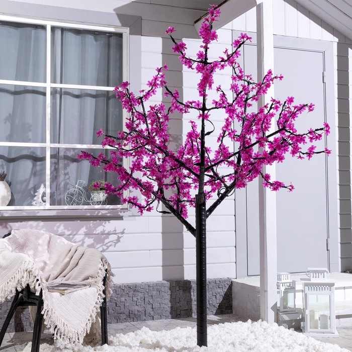 Светодиодное дерево «Баугиния» 2 м, 864 LED, постоянное свечение, 220 В, свечение фиолетовое Светодиодное дерево «Баугиния» 2 м, 864 LED, постоянное свечение, 220 В, свечение фиолетовое