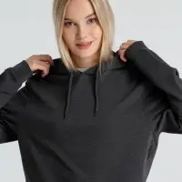 Толстовка с капюшоном унисекс Hoodie, серый меланж (антрацит), размер XS
