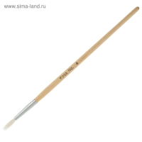 Набор кистей ворс "Коза" круглые 4 штуки (№1,2,3,4) с деревянными ручками, блистер