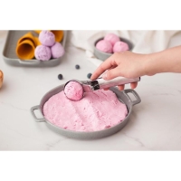 Ложка для мороженого Доляна &laquo;Элит&raquo;, с выталкивателем, 18 см, цвет серебристый