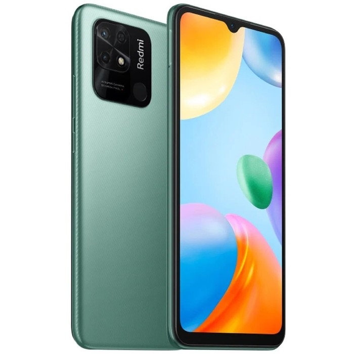 Смартфон Xiaomi Redmi 10C RU, 6.71 Смартфон Xiaomi Redmi 10C RU, 6.71", IPS, 4 Гб, 64 Гб, 50 Мп, 5 Мп, 5000 мАч, NFC, зеленый