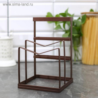 Подставка для ножей и разделочных досок Доляна &laquo;Лофт&raquo;, 13,5&times;12,5&times;21,5 см, цвет коричневый