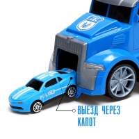 Грузовик &laquo;Перевозчик&raquo;, в комплекте 6 машин и дорожные знаки