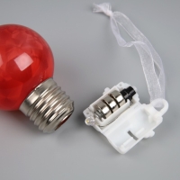 Елочный шар «Зимний узор красный» d=5 см, 1 LED, AG13x3 (в комплекте), свечение тёплое белое Елочный шар «Зимний узор красный» d=5 см, 1 LED, AG13x3 (в комплекте), свечение тёплое белое