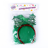 Новогодний карнавальный набор &laquo;Красавица-ёлочка&raquo;, ободок, юбка, на новый год