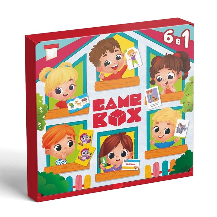 Набор развивающих игр &laquo;Game box. Kids. 6 в 1&raquo;, 3+