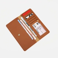 Кошелёк женский на кнопке, цвет коричневый Кошелёк женский на кнопке, цвет коричневый