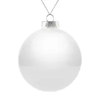 Елочный шар Finery Gloss, 10 см, глянцевый белый Елочный шар Finery Gloss, 10 см, глянцевый белый