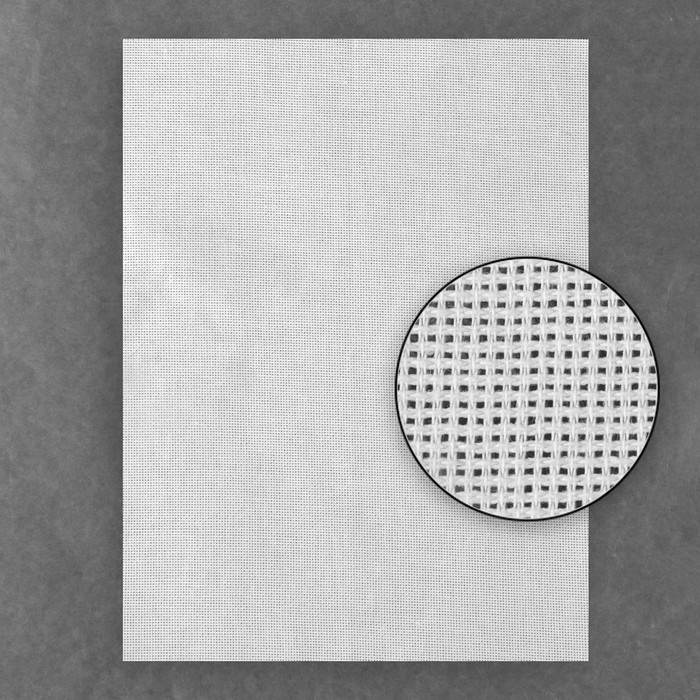 Канва для вышивания, №14, 30 × 40 см, цвет белый Канва для вышивания, №14, 30 × 40 см, цвет белый