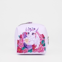 Косметичка-монетница на молнии, цвет сиреневый Косметичка-монетница на молнии, цвет сиреневый
