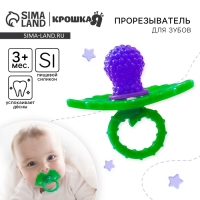 Прорезыватель силиконовый &laquo;Ягодка-пустышка&raquo;, цвет фиолетовый, Крошка Я